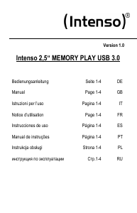 Handleiding Intenso 2.5 Memory Play Harde schijf