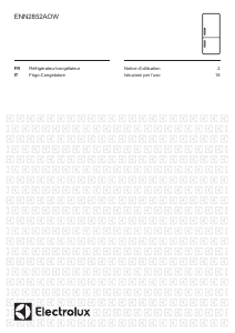 Mode d’emploi Electrolux ENN2852AOW Réfrigérateur combiné