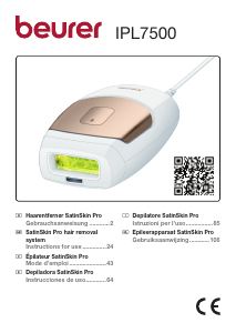 Mode d’emploi Beurer IPL 7500 SatinSkin Pro Epilateur à lumière pulsée