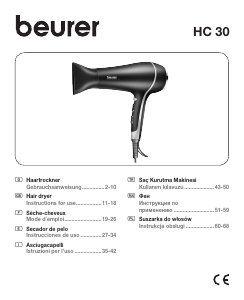 Manual de uso Beurer HC 30 Secador de pelo