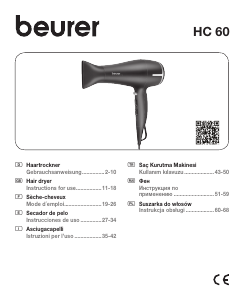 Manual Beurer HC 60 Hair Dryer