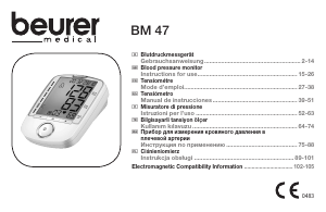 Instrukcja Beurer BM 47 Ciśnieniomierz