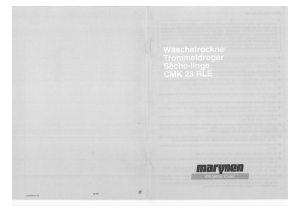 Handleiding Marijnen CMK 23 RLE Wasdroger