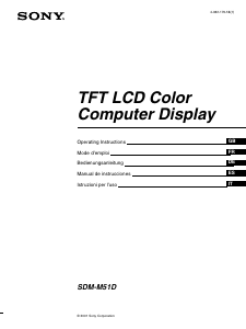 Mode d’emploi Sony SDM-M51D Moniteur LCD