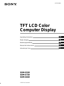 Bedienungsanleitung Sony SDM-S81R LCD monitor