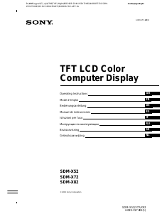 Manual de uso Sony SDM-X52 Monitor de LCD