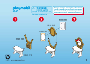 Manual Playmobil set 4940 Easter Eggs Princesa com Toucador