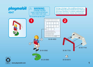 Handleiding Playmobil set 4947 Easter Eggs Voetballer met goal