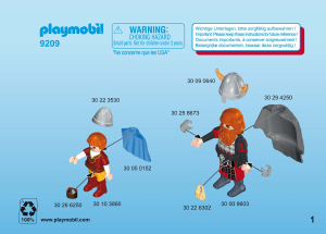 Manual de uso Playmobil set 9209 Easter Eggs Vikingos con escudo