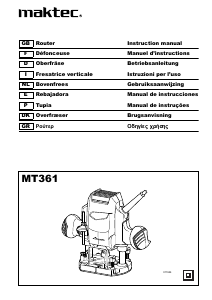 Manual de uso Maktec MT361 Fresadora de superficie