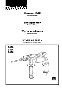 Instrukcja Makita 8450 Wiertarka udarowa