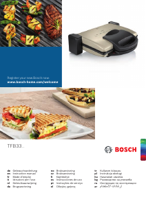 Handleiding Bosch TFB3302V Contactgrill