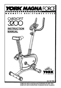 Bruksanvisning York Fitness Cardiofit 3200 Motionscykel