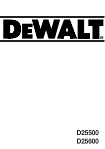 Kullanım kılavuzu DeWalt D25500 Kırıcı delici