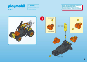 Handleiding Playmobil set 4182 Mini Sets Gele stuntracer