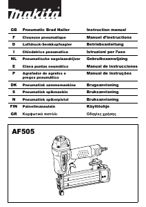 Manual de uso Makita AF505 Grapadora electrica