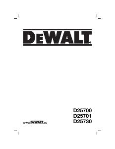 Brugsanvisning DeWalt D25700 Borehammer