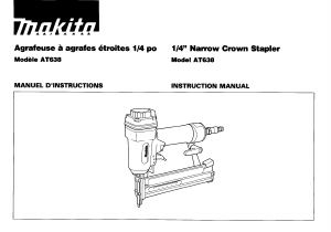 Bruksanvisning Makita AT638 Häftpistol