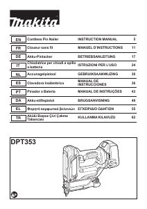 Bruksanvisning Makita DPT353 Häftpistol