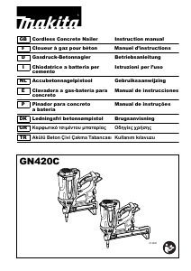 Manual de uso Makita GN420C Grapadora electrica