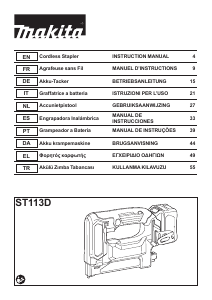 Bruksanvisning Makita ST113D Häftpistol