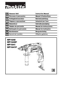 Manual Makita HP1640 Impact Drill