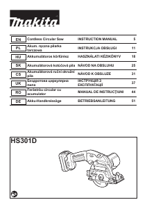Bruksanvisning Makita HS301D Cirkelsåg