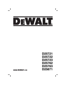 Manual DeWalt D25723 Martelo perfurador