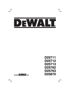 Manual DeWalt D25763 Martelo perfurador