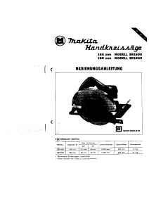 Bedienungsanleitung Makita SR1800 Kreissäge