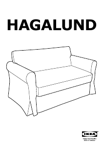 Manual IKEA HAGALUND Canapea extensibilă