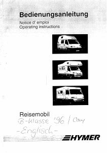 Bruksanvisning Hymer B644 (1996) Husbil