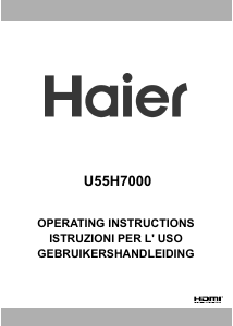 Manuale Haier U55H7000 LED televisore