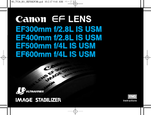 Bruksanvisning Canon EF600mm f/4L IS USM Objektiv