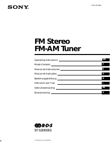 Bruksanvisning Sony ST-S3000ES Tuner