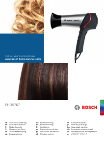 Käyttöohje Bosch PHD5767 Hiustenkuivain