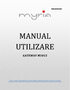 Manual Myria Gateway M1015 Tabletă