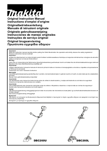 Manuale Makita DBC260U Tagliabordi