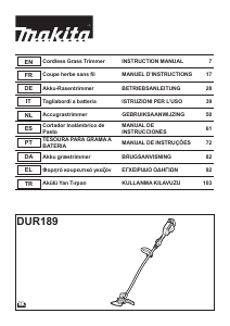 Manual de uso Makita DUR189 Cortabordes