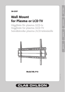 Manual Clas Ohlson ML-P13 Wall Mount