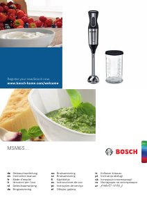 Kullanım kılavuzu Bosch MSM6S10B El blenderi