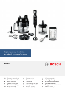 Kullanım kılavuzu Bosch MSM671X0 El blenderi