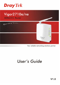 Handleiding DrayTek Vigor2710e Series Modem