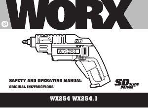 Bruksanvisning Worx WX254 Skruvdragare