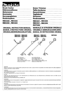 Manual Makita RBC220 Grass Trimmer