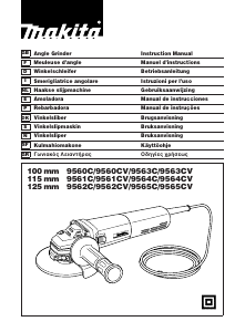 Manual de uso Makita 9563CV Amoladora angular