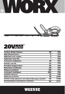 Manual de uso Worx WG255E Tijeras cortasetos