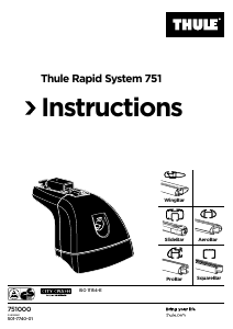 Manual de uso Thule Rapid System 751 Barra de techo