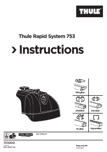 説明書 Thule Rapid System 753 ルーフバー
