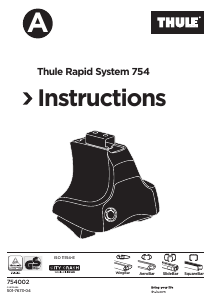 Kullanım kılavuzu Thule Rapid System 754 Tavan çubuğu